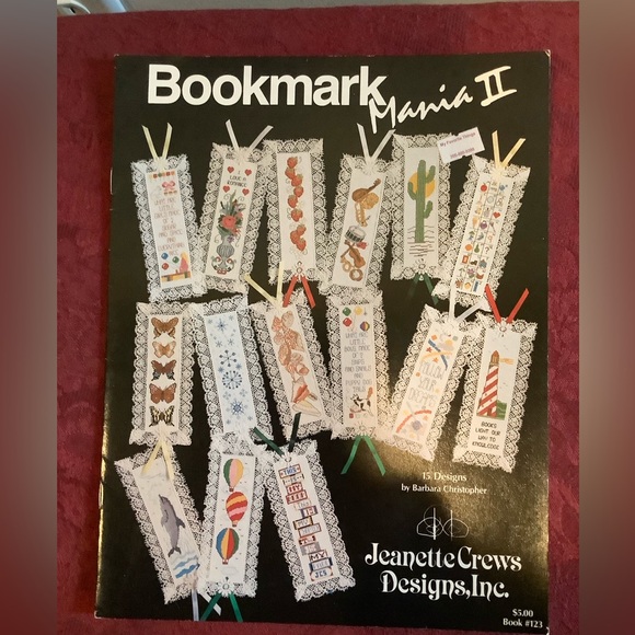 3 Vintage Counted Cross Stitch Book Mark design books, funny,sensitive & nature - Picture 2 of 5